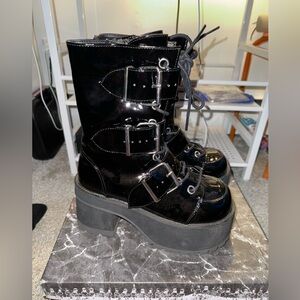 Demonia Patent Ranger Platform Boot